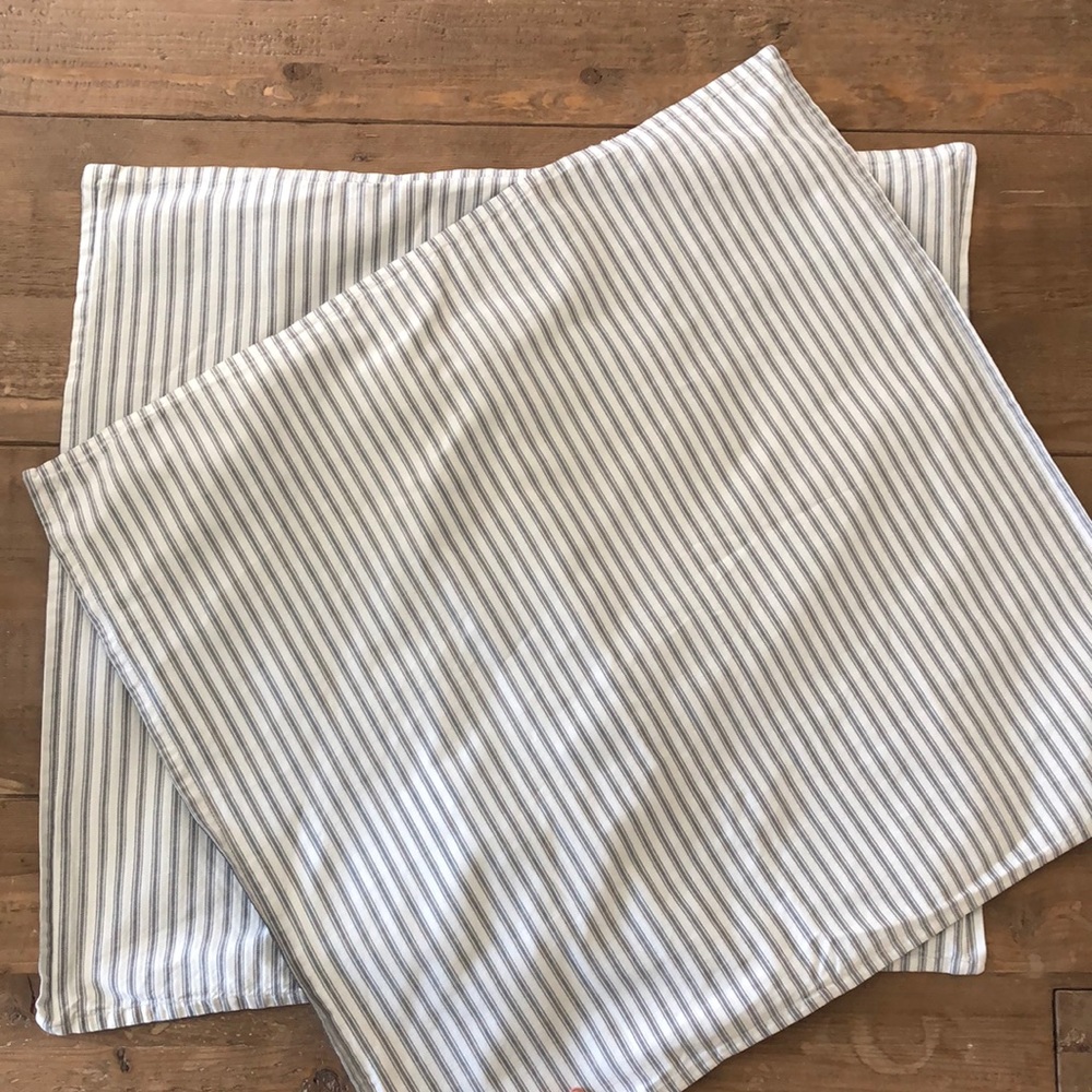 West Elm Ticking Stripe Euro Sham set